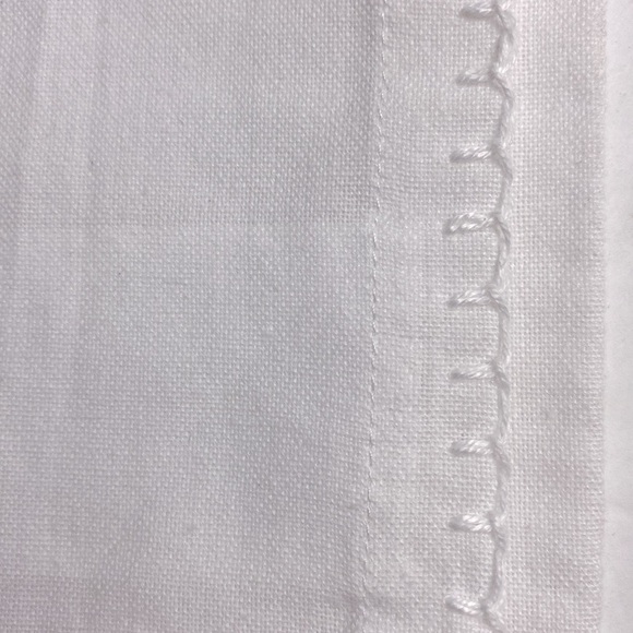 4 Vintage House 100% Cotton Napkins 4 Trim A Home Silver Tree Napkin Rings. Lot - Picture 4 of 9